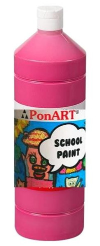Ponart School Paint Pembe 1 lt Guaj Boya