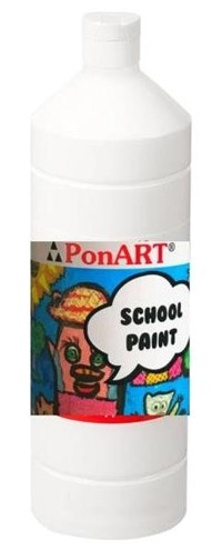 Ponart School Paint Beyaz 1 lt Guaj Boya