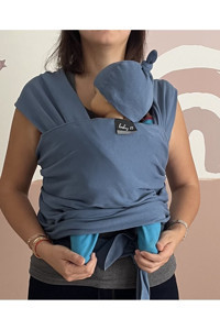 Baby D Esnek Wrap Sling Taşıma Askısı Portbebe Mavi