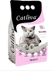 Catliva Bebek Pudralı Topaklanan İnce Taneli Bentonit Kedi Kumu 10 lt