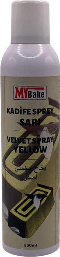 My Bake Kadife Sarı Sprey Gıda Boyası 250 ml