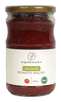 Doğal Bi Market Ev Yapımı Organik Hatay Domates Salçası 650 gr