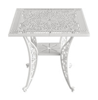 IVF Living İstanbul Kare Plastik 75x75 cm Beyaz Bahçe Masası