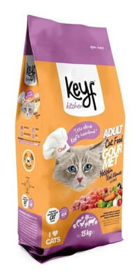 Keyf Karışık Tahıllı Yetişkin Kuru Kedi Maması 15 kg