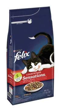 Felix Sığır Eti-Tavuklu Yetişkin Kuru Kedi Maması 2 kg