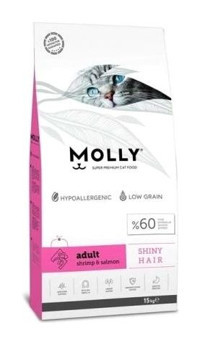 Molly Karides Somonlu Somon-Karides Tahıllı Yetişkin Kuru Kedi Maması 15 kg