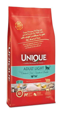 Unique Light Balıklı-Tavuklu Tahıllı Yetişkin Kuru Kedi Maması 2 kg
