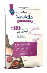 Sanabelle Senior Kümes Hayvanlı-Taze Ciğerli Yetişkin Kuru Kedi Maması 10 kg