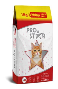 Pro Star Gourmet Karışık Tahıllı Yetişkin Kuru Kedi Maması 1.2 kg