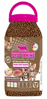 Pro Canine Kuzu Etli-Tavuklu Az Tahıllı Yavru Kuru Kedi Maması 5 lt