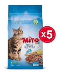La Mito Balıklı-Tavuklu Az Tahıllı Yetişkin Kuru Kedi Maması 5x1 kg