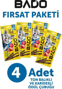 Bado Sticks Ton Balıklı Tahıllı Yetişkin Kedi Ödül Maması 60 gr