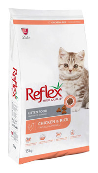 Reflex High Quality Pirinçli-Tavuklu Tahıllı Yavru Kuru Kedi Maması 15 kg