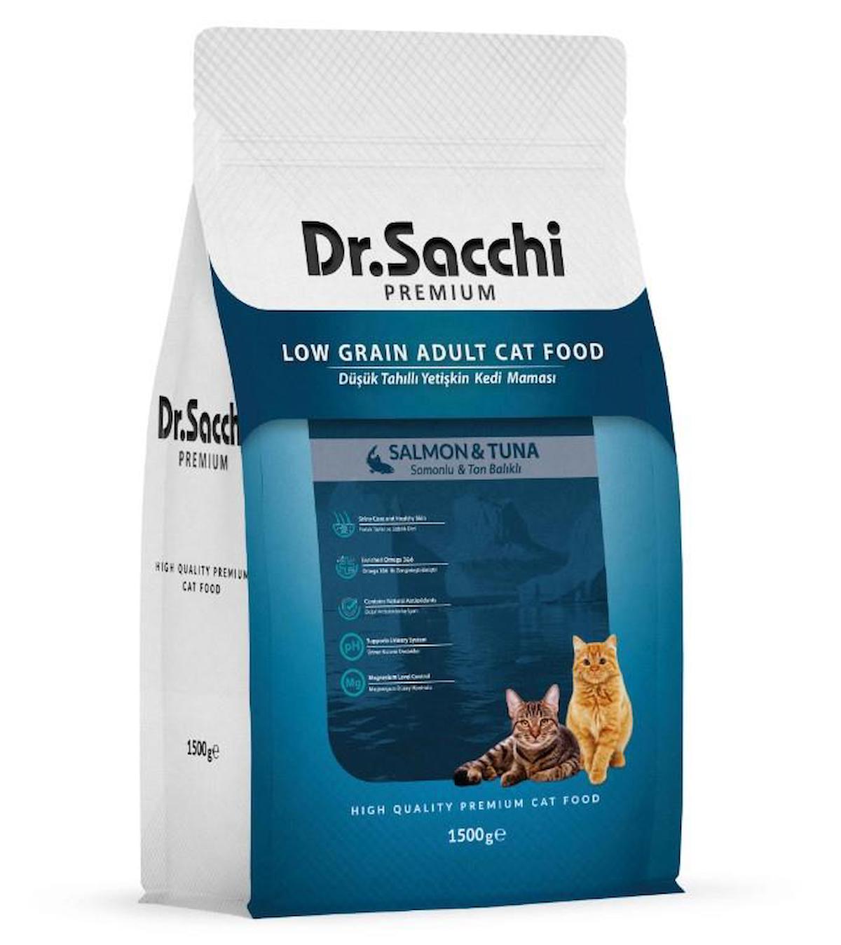 Dr.sacchi Premium Somonlu Yetişkin Kuru Kedi Maması 1.5 kg