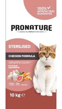 Pronature Kilo Kontrolü İçin Pirinçli-Tavuklu Kısırlaştırılmış Tahıllı Yetişkin Kuru Kedi Maması 10 kg