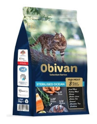 Obivan Low Grain Balıklı Yetişkin Kuru Kedi Maması 10x1 kg
