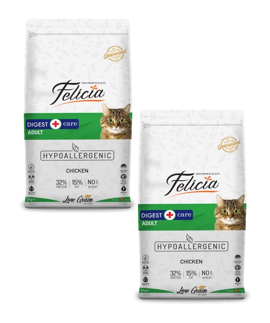 Felicia Hypoallergenic Tavuklu Az Tahıllı Yetişkin Kuru Kedi Maması 4 kg