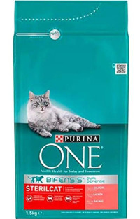 Purina One Somonlu Kısırlaştırılmış Tahıllı Yetişkin Kuru Kedi Maması 4x1.5 kg
