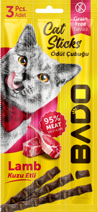 Bado Sticks Kuzu Etli Az Tahıllı Yetişkin Kedi Ödül Maması 15 gr