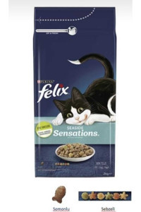 Felix Sensations Somonlu-Sebzeli Az Tahıllı Yetişkin Kuru Kedi Maması 2 kg