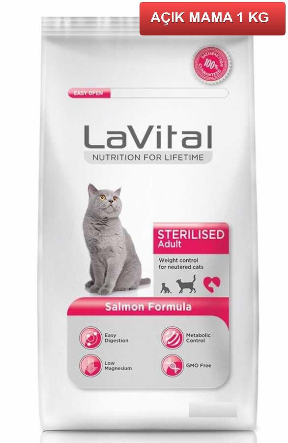 Lavital Sterilised Somonlu Kısırlaştırılmış Yetişkin Kuru Kedi Maması 1 kg