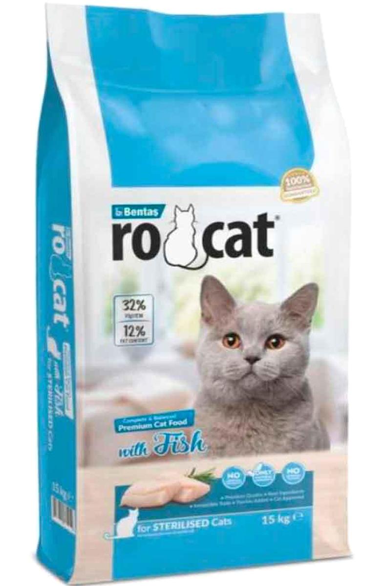 Ro Cat Balıklı Kısırlaştırılmış Tahıllı Yetişkin Kuru Kedi Maması 15 kg