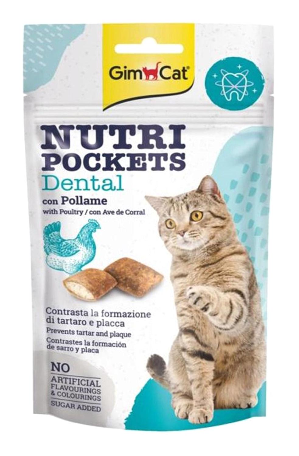Gimcat Nutripockets Dental Peynir Yetişkin Kedi Ödül Maması 60 gr