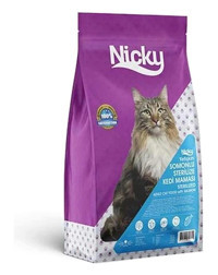 Nicky Adult Somonlu Kısırlaştırılmış Tahıllı Yetişkin Kuru Kedi Maması 15 kg