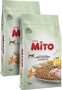 Mito Adult Cat Balıklı-Tavuklu Tahıllı Yetişkin Kuru Kedi Maması 2x1 kg