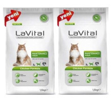 La Vital Tavuklu Az Tahıllı Yetişkin Kuru Kedi Maması 2x1.5 kg