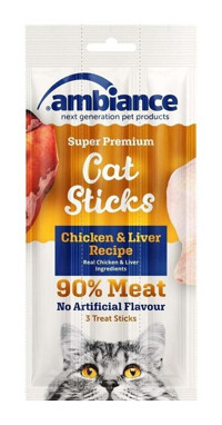 Ambiance Ciğer-Tavuklu Az Tahıllı Kedi Ödül Maması 15 gr