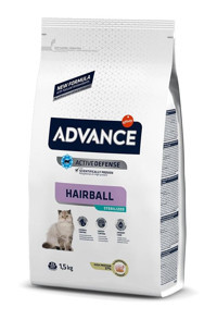 Advance Tüy Yumağı Önleyen Hindili-Pirinçli Kısırlaştırılmış Tahıllı Yetişkin Kuru Kedi Maması 1.5 kg