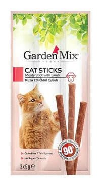 Garden Mix Sticks Kuzulu Tahılsız Kedi Ödül Maması 15 gr