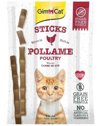 Gimcat Sticks Ciğerli-Tavuklu Yavru - Yetişkin Kedi Ödül Maması 4x20 gr