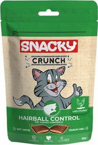 Snacky Crunch Hairball Tavuklu Tahılsız Yetişkin Kedi Ödül Maması 600 gr