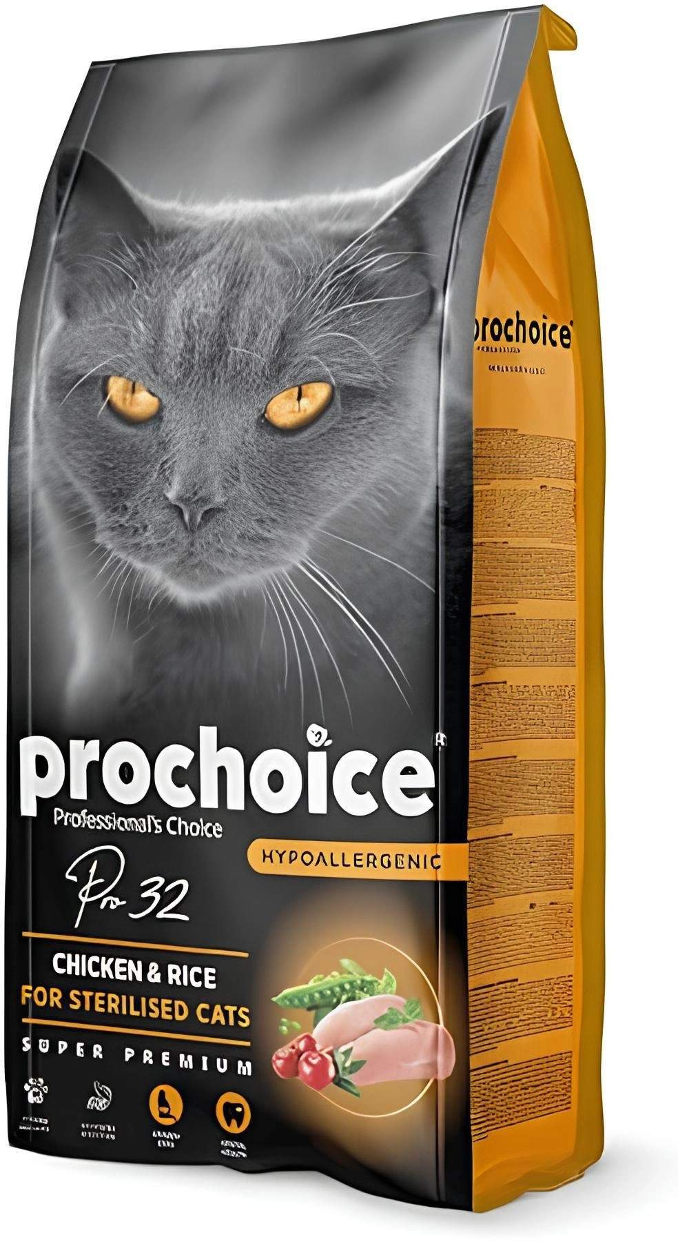 Prochoice Hypoallergenıc Pirinçli-Tavuklu Kısırlaştırılmış Tahıllı Yetişkin Kuru Kedi Maması 2 kg