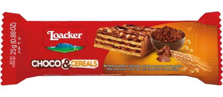 Loacker Choco & Cereals Sütlü Çikolatalı Gofret 25 gr