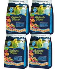 Nature Plan Kabuklu Ballı Meyveli Vitaminli Yetişkin Muhabbet Kuşu Yemi 4x1 kg