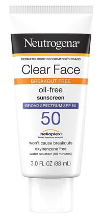 Neutrogena Clear Face 50+ Faktör Tüm Ciltler İçin Leke Karşıtı Nemlendirici Ton Eşitleyici Yağsız Suya Dayanıklı Yüz Güneş Kremi 88 ml