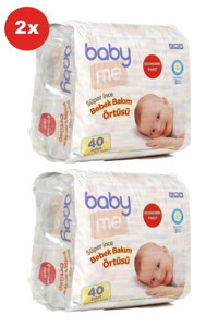 Baby Me Alezli Tek Kullanımlık 60x90 cm 2x40 Adet Alt Açma Örtüsü