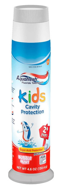Aquafresh Bubble-Naneli Organik Florürsüz Çocuk Diş Macunu 130 gr