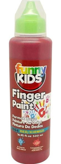 Funny Kids 2804 500 ml Kırmızı Parmak Boyası
