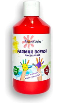 Bloomkiddies Yıkanabilir 300 ml Kırmızı Parmak Boyası