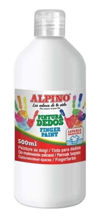 Alpino Yıkanabilir 500 ml Beyaz Parmak Boyası