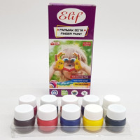 Elif 15 ml 10'lu Çok Renkli Parmak Boyası