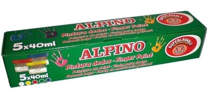 Alpino Yıkanabilir 40 ml 5'li Çok Renkli Parmak Boyası