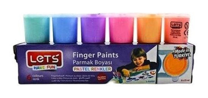 Let's Have Fun Yıkanabilir 25 ml 6'lı Çok Renkli Parmak Boyası
