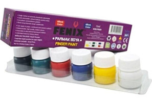 Fenix 15 ml 6'lı Çok Renkli Parmak Boyası