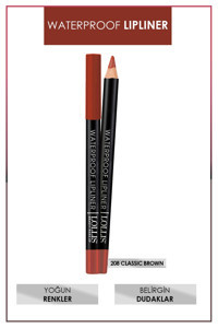 Lollis 208 Suya Dayanıklı İnce Uçlu Mat Dudak Kalemi Classic Brown
