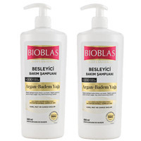 Bioblas Professional Saç Dökülmesine Karşı Kuru Ve Düz Saçlar İçin Sülfatsız Keratin Argan Yağı-Badem Yağı Parabensiz Şampuan 2x900 ml